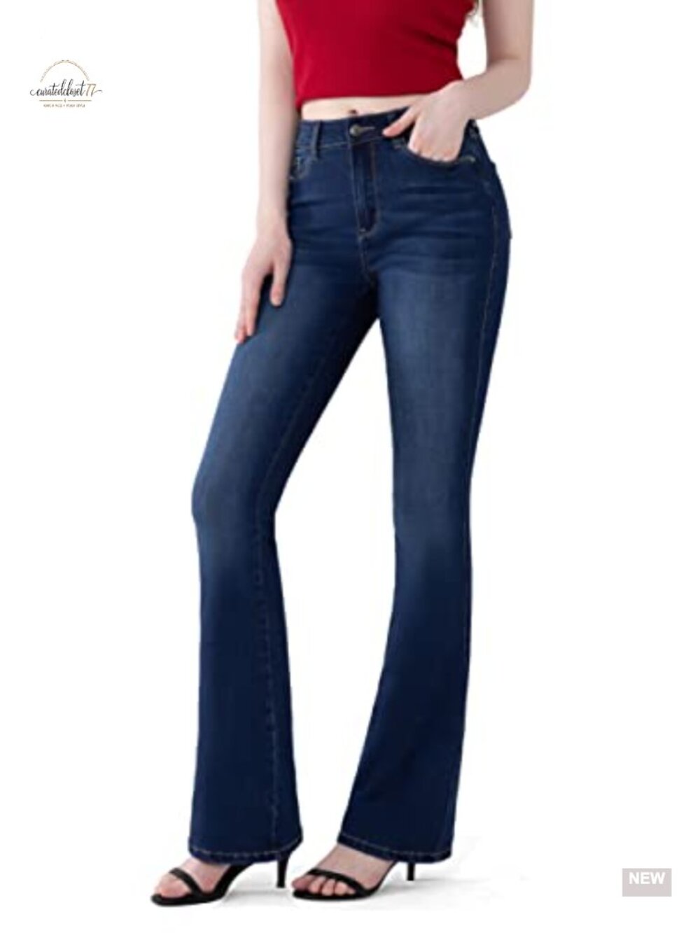 Women's Totally Shaping Stretchy Bootcut Flare Denim Jeans High Rise